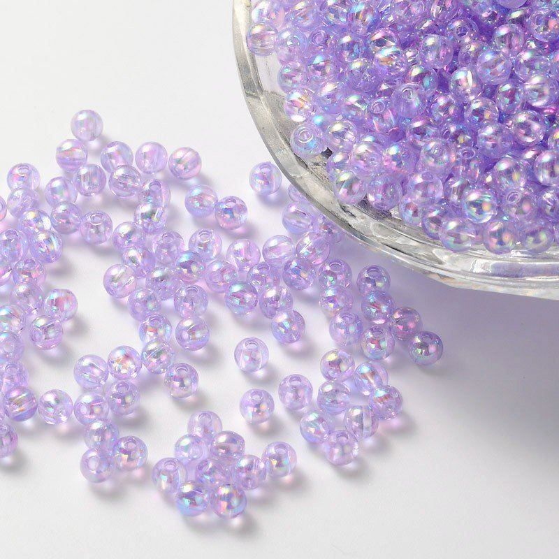 Perle (finte): Acrylperlen Transparent Flieder 5mm / 100St. – Nuovo (secondo la descrizione) da Rüegsau venduto da Tausendfreund