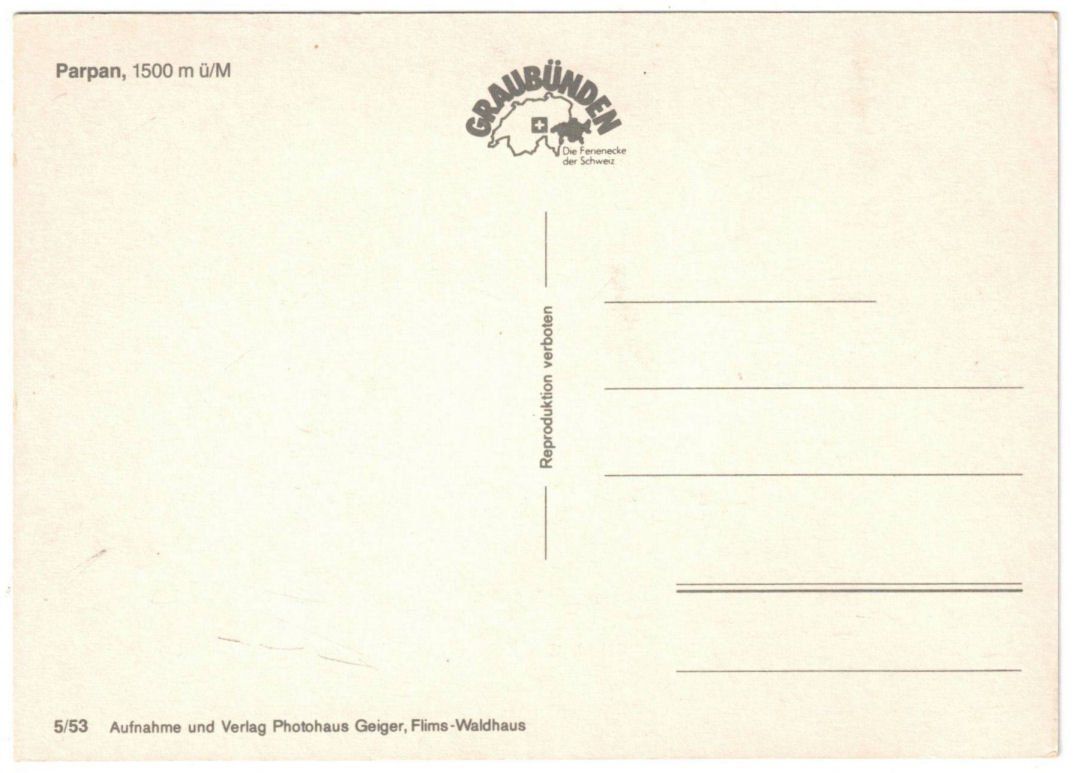 Cartoline postali: Parpan - 5 Bild AK – Usato da Binningen venduto da Mountainrider 1