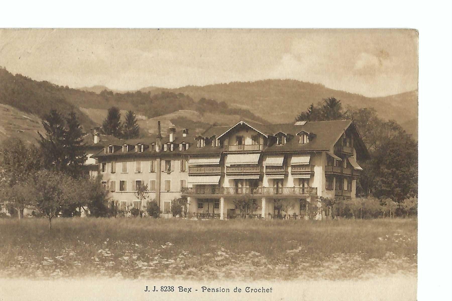 Cartoline postali: Bex, Pension de Crochet, 1914 – Usato da Thun venduto da 44wart