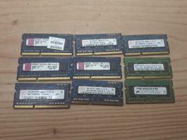 Ram 1GB PC3 SoDimm 9Stück