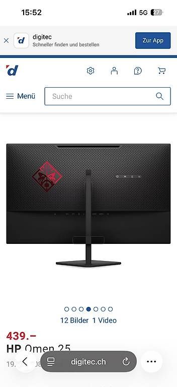 Monitor: Omen Gaming-Monitor – Usato da Mörschwil venduto da eli_7b5m 4