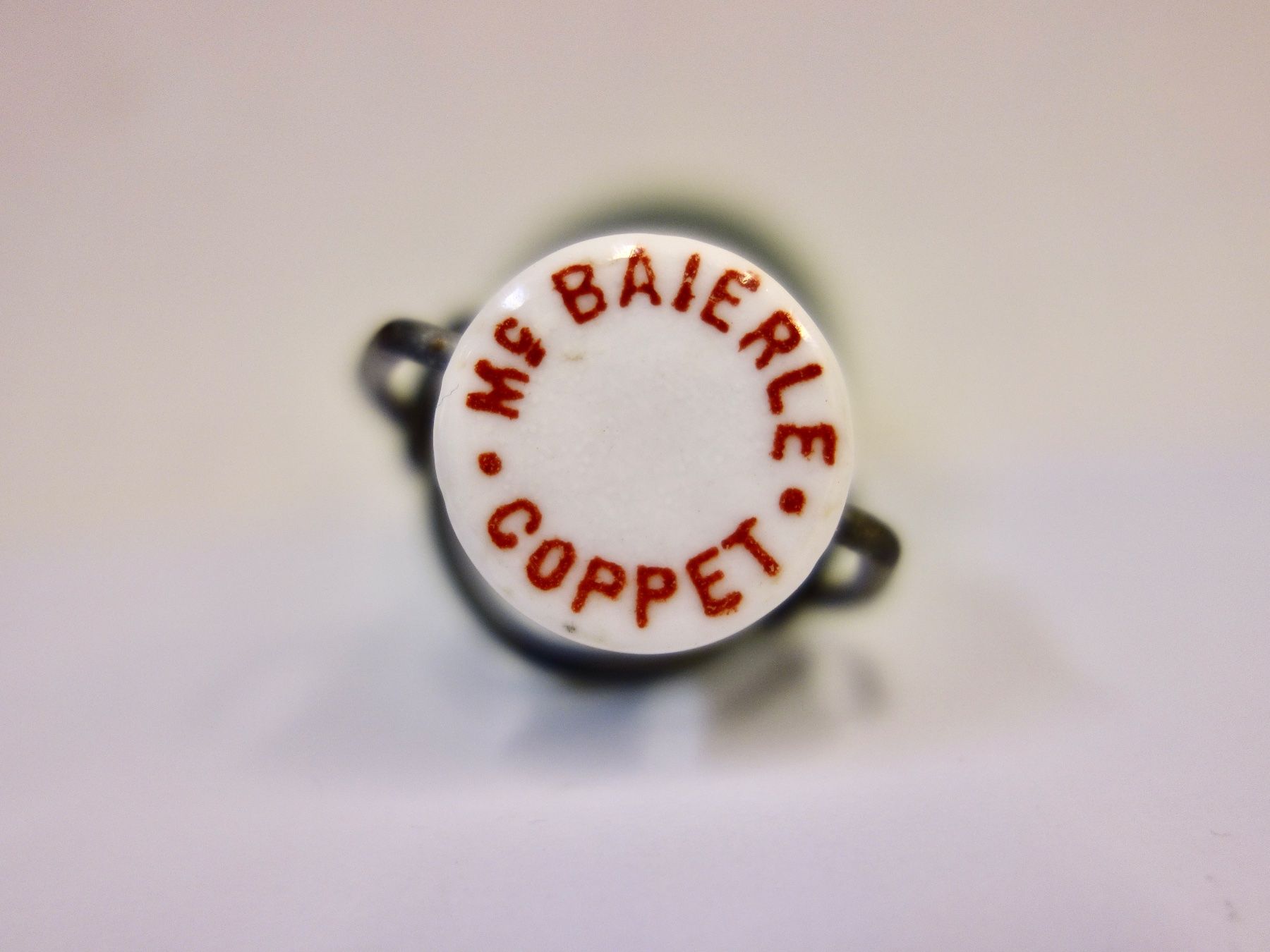 Bicchieri, Caraffe & Bottiglie: kleine alte Flasche E. BAIERLÉ COPPET – Usato da Kerzers venduto da Flaschenposten 7