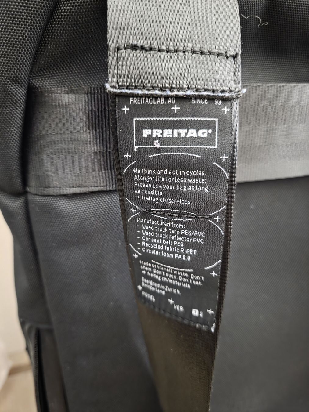 Freitag Rucksäcke: Freitag Rucksack uni schwarz – Gebraucht aus Rikon im Tösstal von Quimy68 2