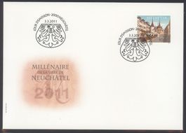 2011, FDC, 100 Jahrre Stadt Neuchâtel (Nr. 1381)