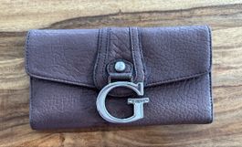 Vintage GUESS by Marciano Women’s Brown Leather Trifold Wall