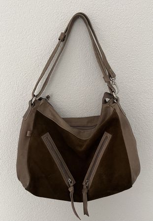 07 14 Ledertasche / Handtasche braun * 0714 *