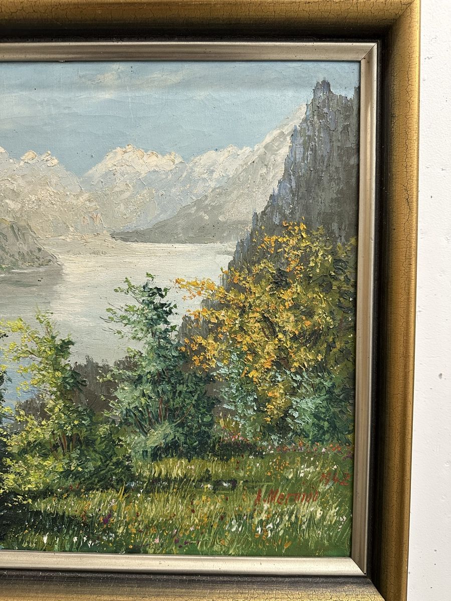 Dipinti: Gemälde mit Alpenlandschaft Natur – Usato da Ebikon venduto da Gaenggeliwaar 1