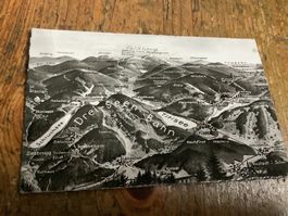 Alte Schwarzwalder Panoramakarte von 1956,Top Zustand!