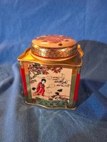 Boîte à thé Yue Hwa China Jasmine Tea décorée vintage