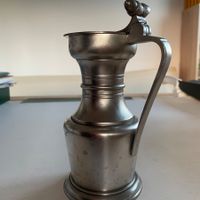 Zinnkrug mit Deckel, 95% Zinn, 3dl