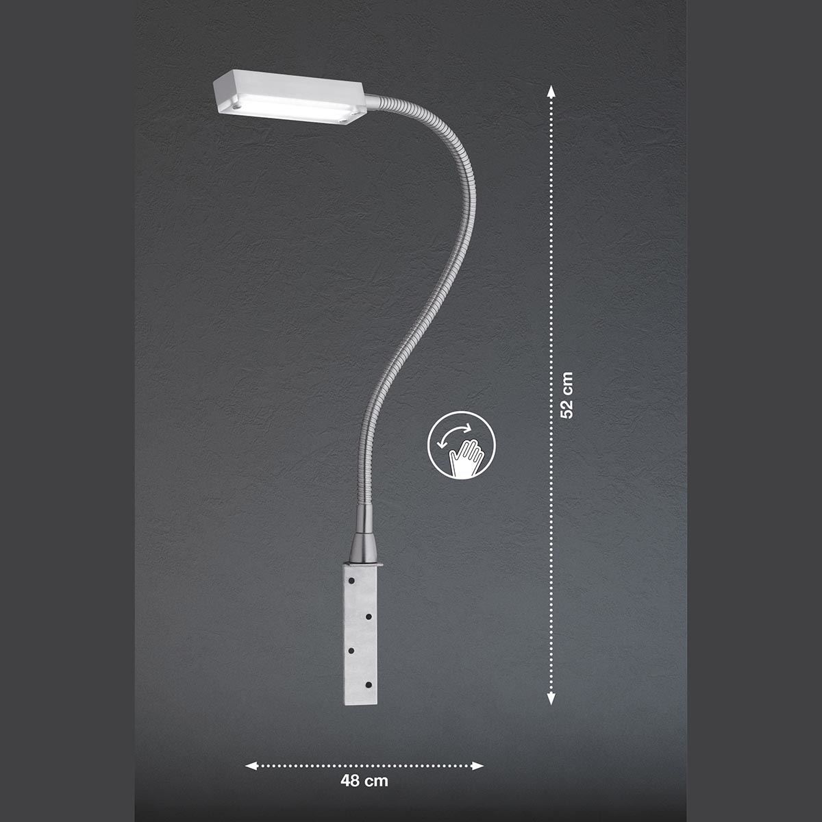 Lampade: LED Bettleuchte, Dimmer, 52 cm Höhe – Nuovo (secondo la descrizione) da Kreuzlingen venduto da Smart-Light 1