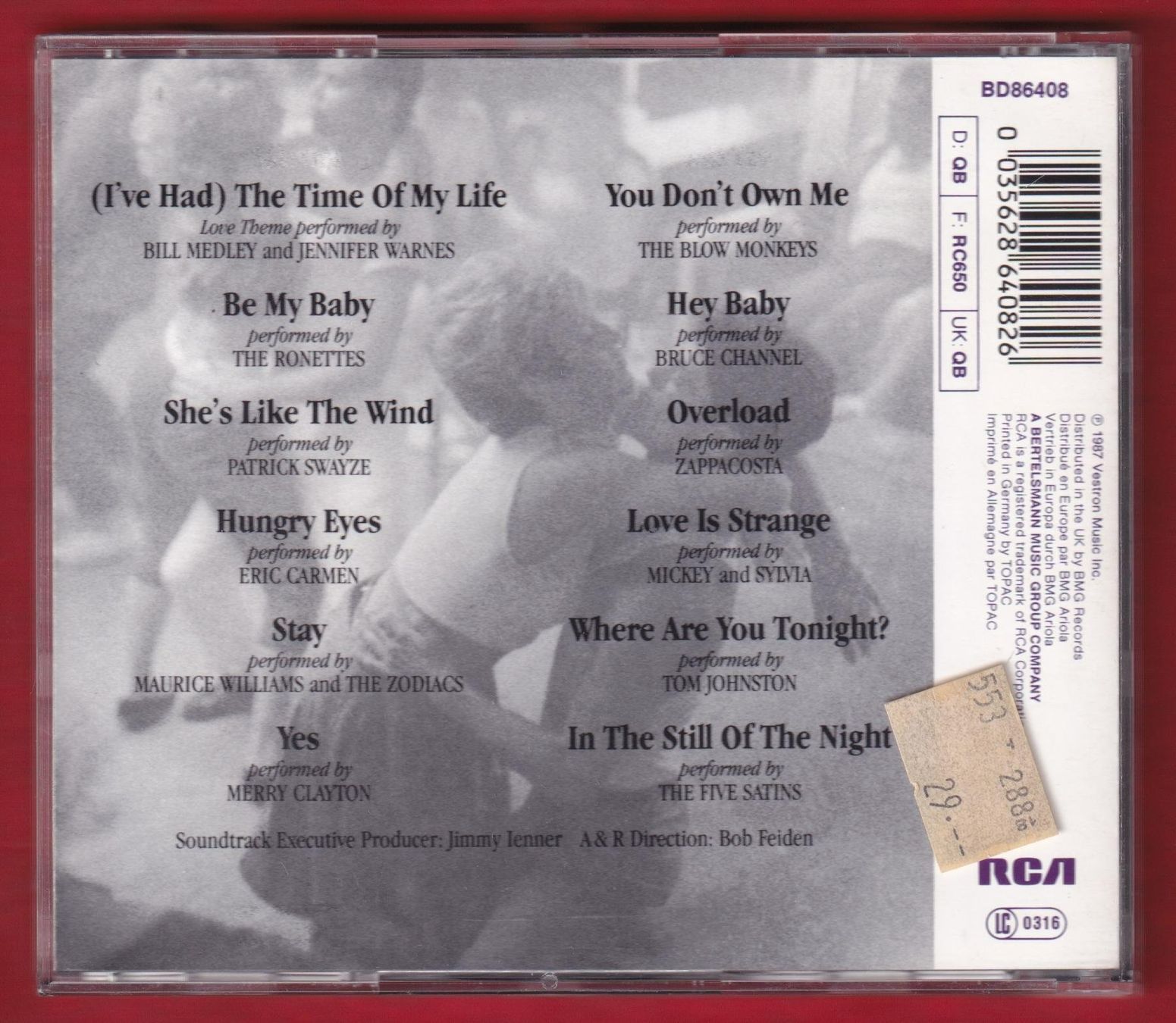 CD: Dirty Dancing (Original Soundtrack) (CD) – Usato da Zürich venduto da Pfluftl2000 1