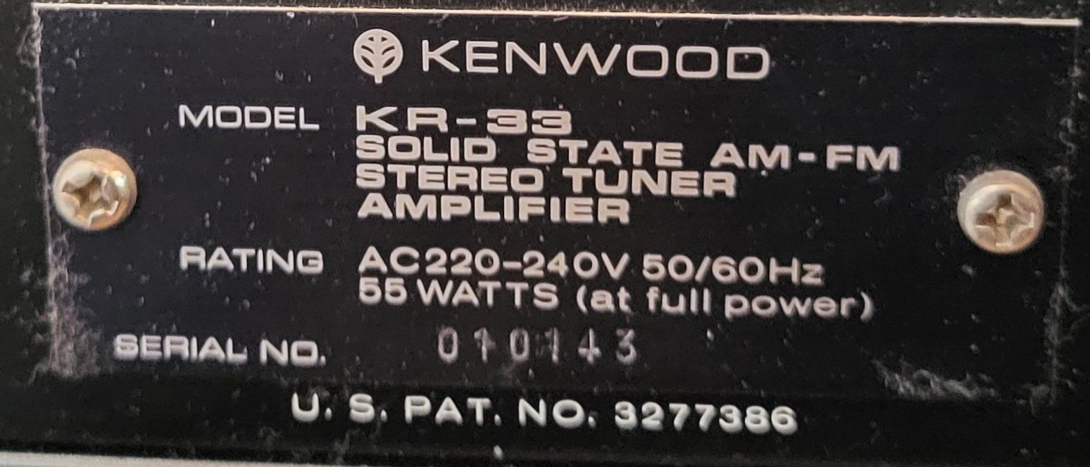 Kenwood Amplificatori: Rare Kenwood Stereo KR-33 Amplifier Solid State AM-FM – Usato da Villars-sur-Glâne venduto da rifzari 5