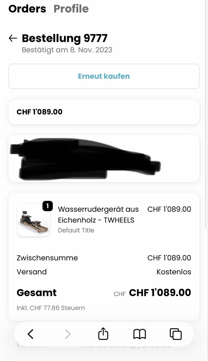 Vélos d'appartement: TWHEELS Rudergerät  – Neuf (Voir description) à Möhlin par ottejo1 2