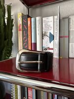 Prada Gürtel schwarz Leder Cowboy Country Vintage 95