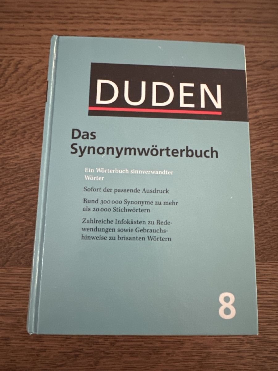 Libri: Duden Das Synonymwörterbuch 8th Edition – Usato da Emmetten venduto da CSII