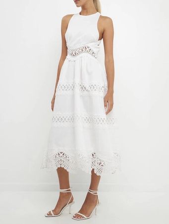 Endless Rose Linen Blend Midi Dress