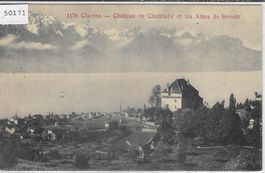 Clarens - Chateau du Chaterlard et les Alpes de Savoie