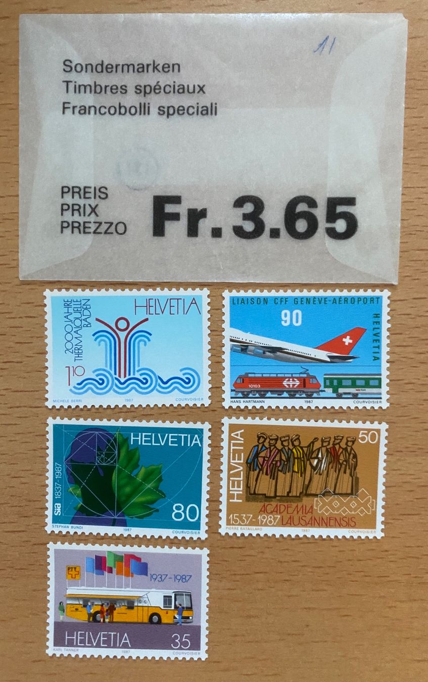 Tutti i francobolli: Briefmarken Schweiz, Sondermarken – Nuovo (secondo la descrizione) da Zürich venduto da Kloeschen78