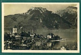Spiez mit Ralligstöcke, 1928, gelaufen