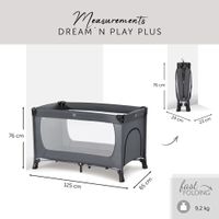 Hauck DREAM N PLAY PLUS Reisebett Grau gebraucht