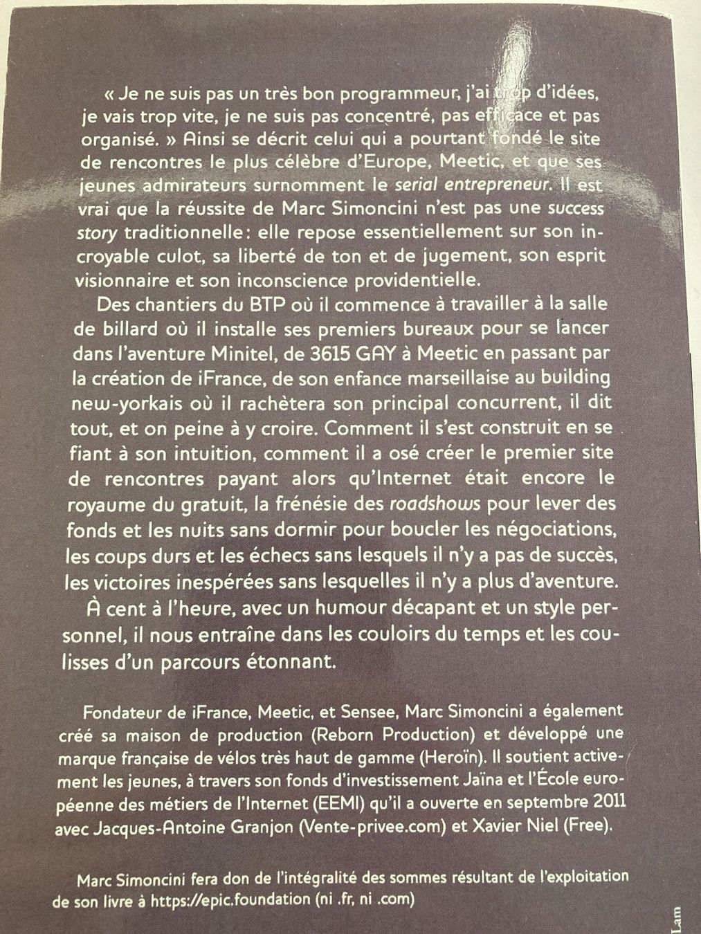 Libri: Marc Simoncini  Une vie choisie – Nuovo (secondo la descrizione) da Delémont venduto da ant_ghk7 1