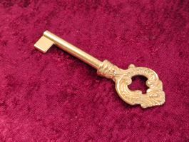 1 Möbel Hohl Schlüssel, 8.8cm, Messing - NEU (3662#MBS3)