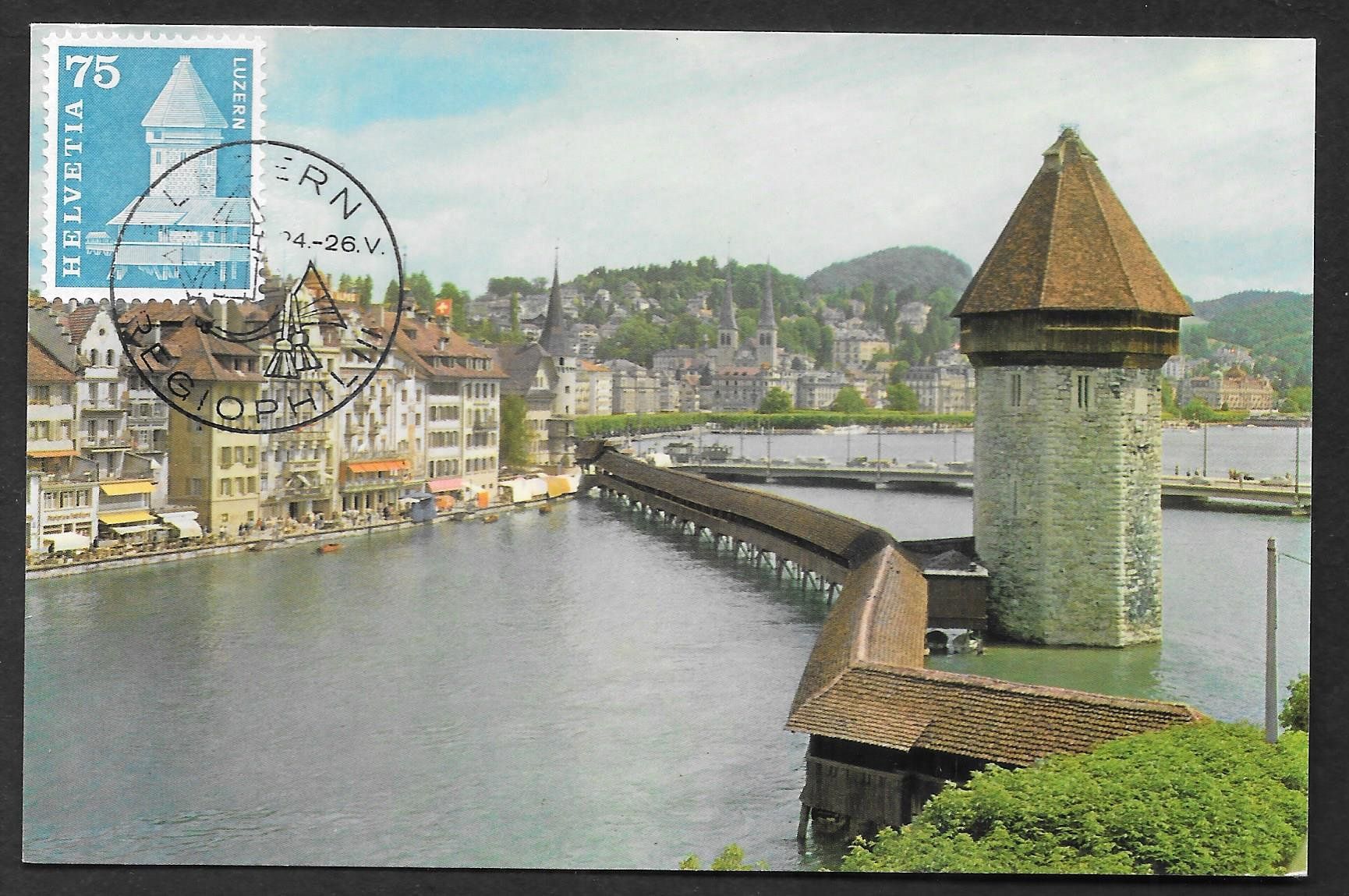 Alle Briefmarken: Maximumkarte Nr. 366 Wasserturm Luzern 1960 – Neu (gemäss Beschreibung) aus Olten von clotaldi