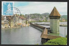 Maximumkarte Nr. 366 Wasserturm Luzern 1960