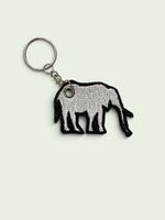     🐘 Elefant Schlüsselanhänger – Bestickt & Handgemacht