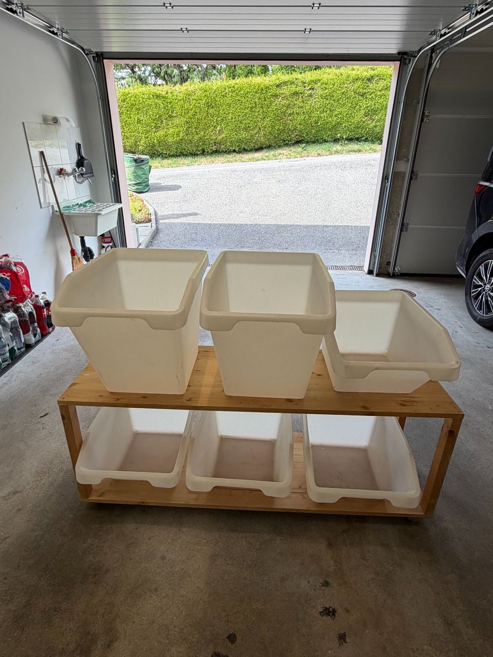Ikea Scaffali: Sortera sortierer 6 Stk. mit Holzregal mit Räder – Usato da Walde AG venduto da Flumsi66
