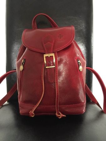 NEU! Eleganter Lederrucksack aus Italien – bordeauxrot