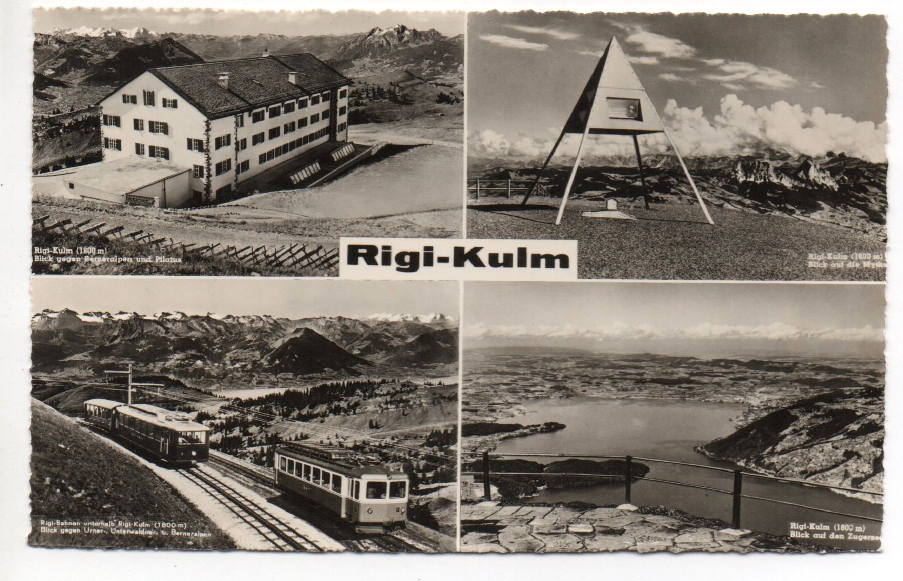 Ansichtskarten: 4-Bild-AK RIGI-KULM Arth-Rigi-Bahn – Gebraucht aus Jona von philajona