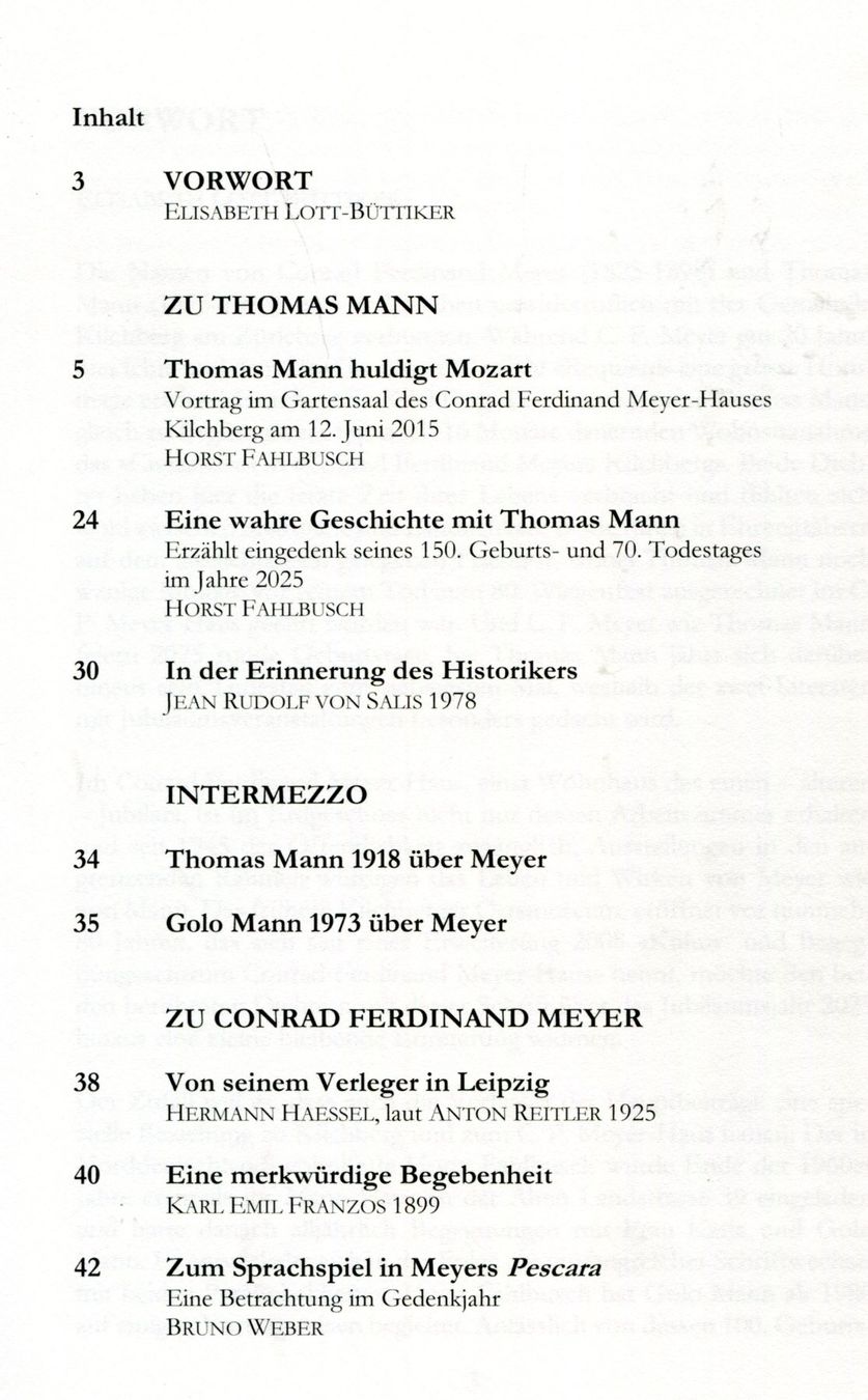 Libri: Kilchberg, Conrad Ferdinand Meyer, Thomas Mann – Usato da Aarau venduto da Elmaar41 1