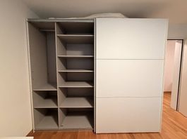     Micasa Schrank mit Glas-Schiebetüren weiss matt