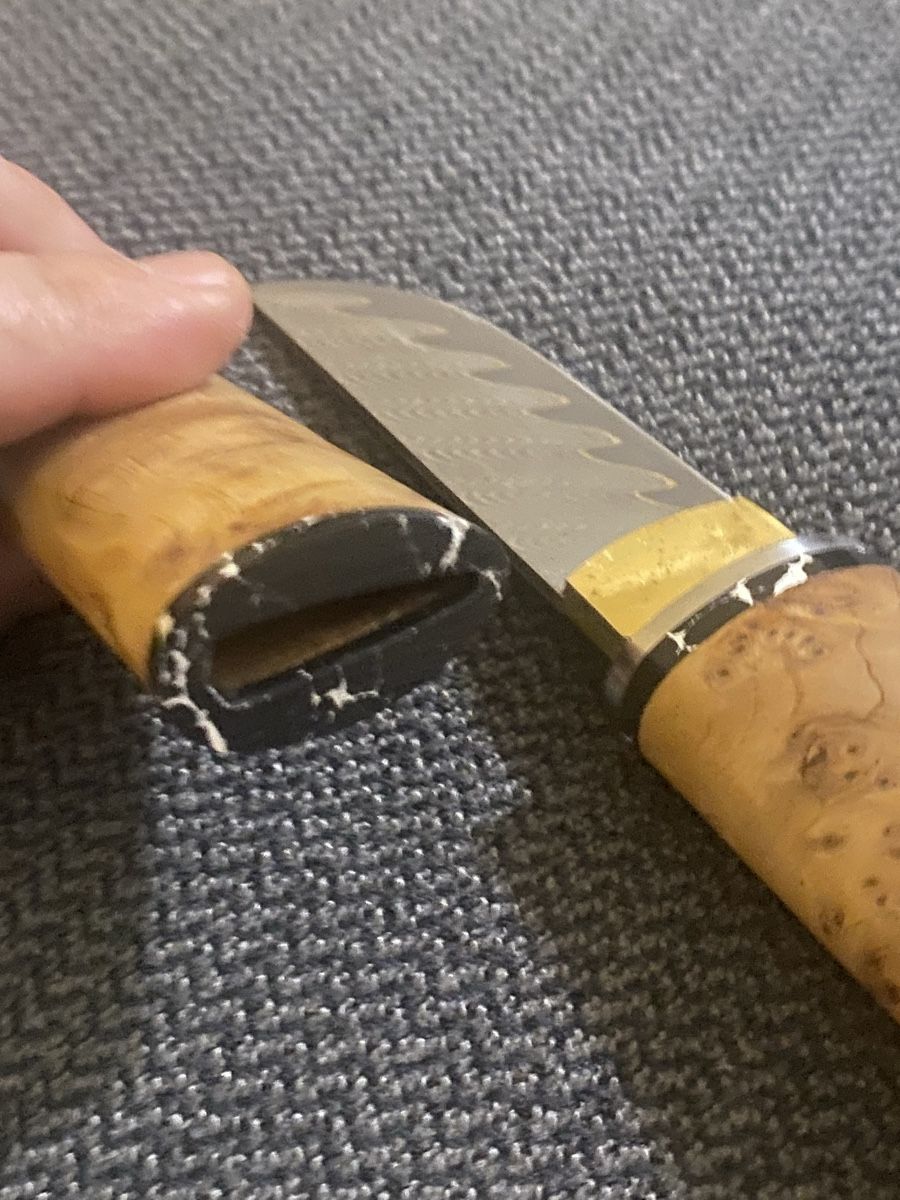 Accessori: Geschmiedeter kleiner Tanto mit Stoffbeutel – Nuovo e nell'imballaggio originale da Berikon venduto da Samurai67ch 6