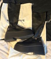 NAKED WOLFIE Naughty knee-length vegan flatform boots