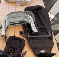 TFK Kinderwagen Sitzaufsatz grau meliert mit Zubehör 