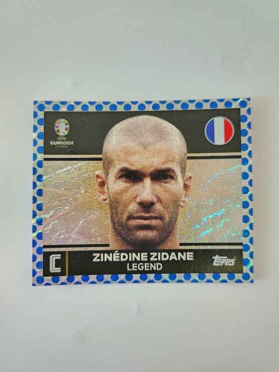 Topps Sticker Euro 2024 Zinedine Zidane Euro Border (Neu (gemäss ...