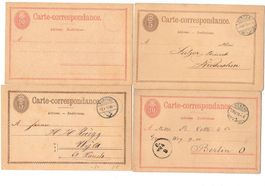 CH 4x Ganzsache Postkarte o um 1880 - #5