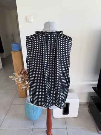 CINQUE Bluse gepunktet schwarzweiss Grösse 40