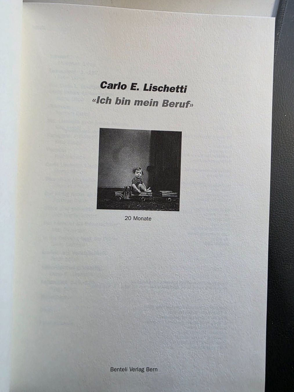 Livres: Ich bin mein Beruf - Carlo E. Lischetti - Benteli 1998 – Neuf (Voir description) à Walterswil BE par Lonitti 1