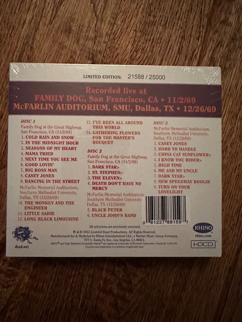 CD: Grateful Dead Dave‘s Picks Vol. 43 – Nuovo e nell'imballaggio originale da Weggis venduto da Steff125ch 1