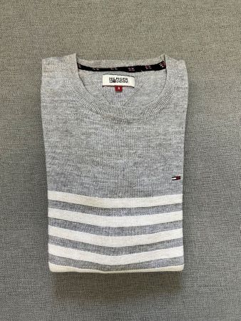Top Tommy Hilfiger Pullover grau weiss