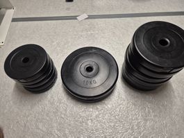 Hantelscheiben Set 5x2.5kg, 2x10kg, 6x5kg - Top Zustand!