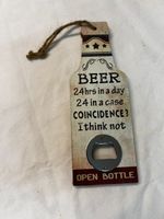Dekorativer Flaschenöffner – Beer Design mit Spruch