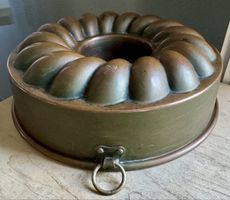 Alte Backform aus Kupfer Ringform Kranzform 23 cm