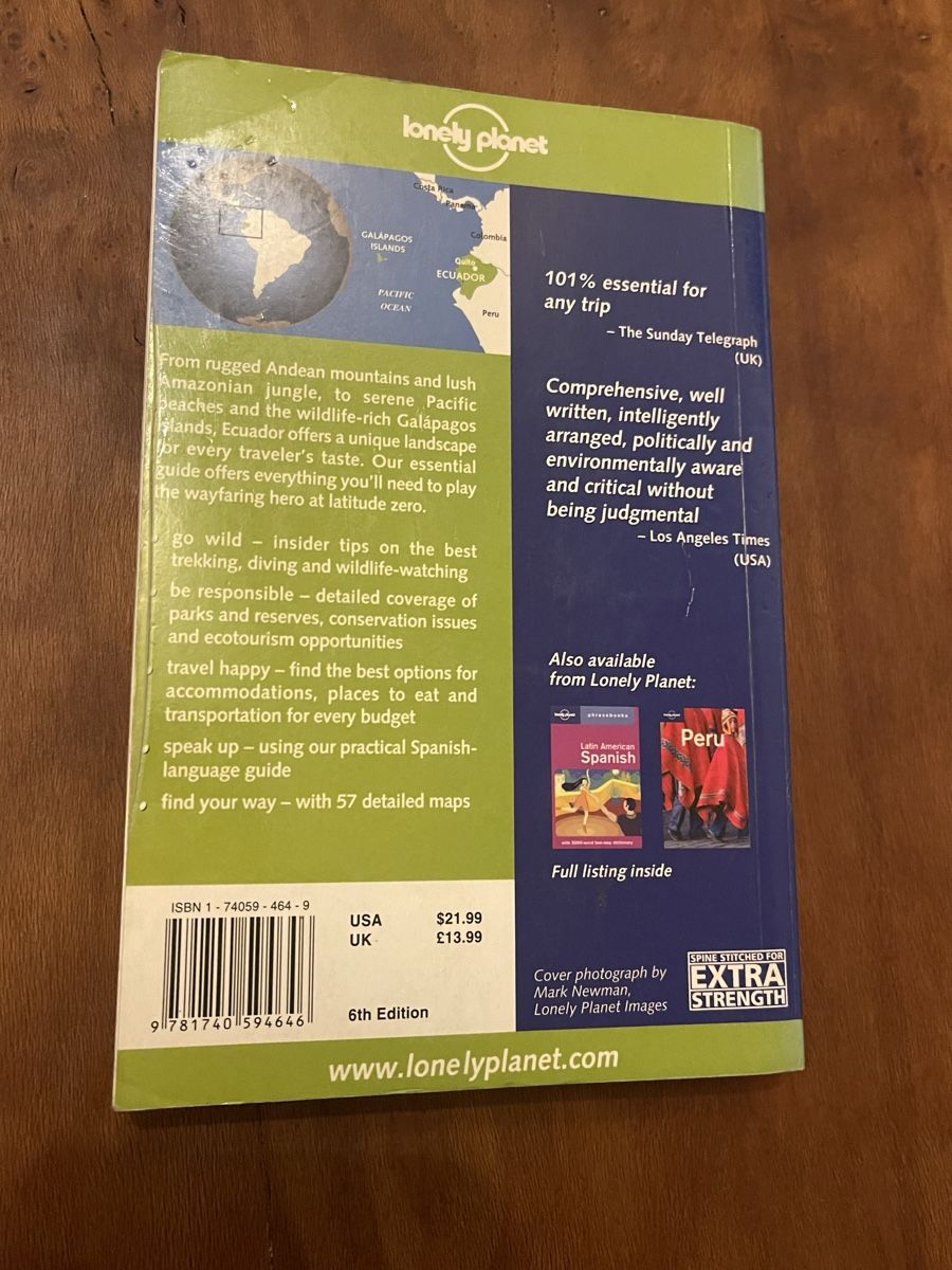 Libri: Lonely Planet Ecuador & Galapagos – Usato da Bern venduto da Piratamorgan 1