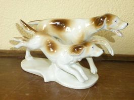Jagdhunde Paar aus Porzellan Wagner Apel
