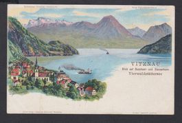 Vitznau   :   alte Litho - Ansichtskarte** um 1900